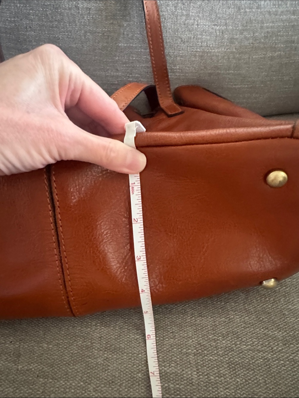 Patricia Nash Cognac Leather Tassel Tote with Medallion - Picture 6 of 9